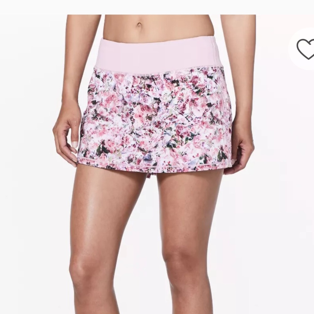 lululemon athletica floral off the pleats skirt